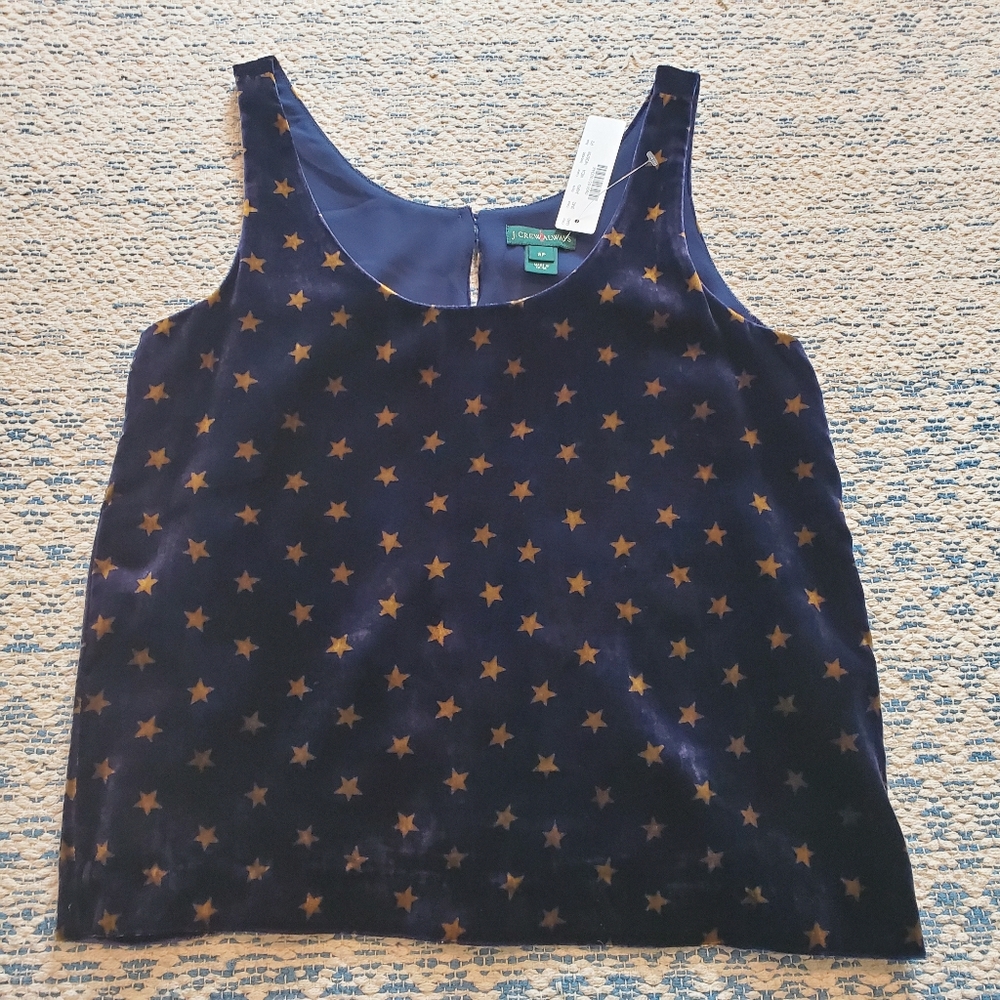 NWT J.Crew Velvet Star Tank